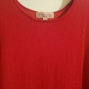 Philosophy Woman Bright Red Crewneck Sweater